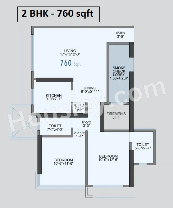 IM Applaud 38 Unit plan - 761 sq.ft.