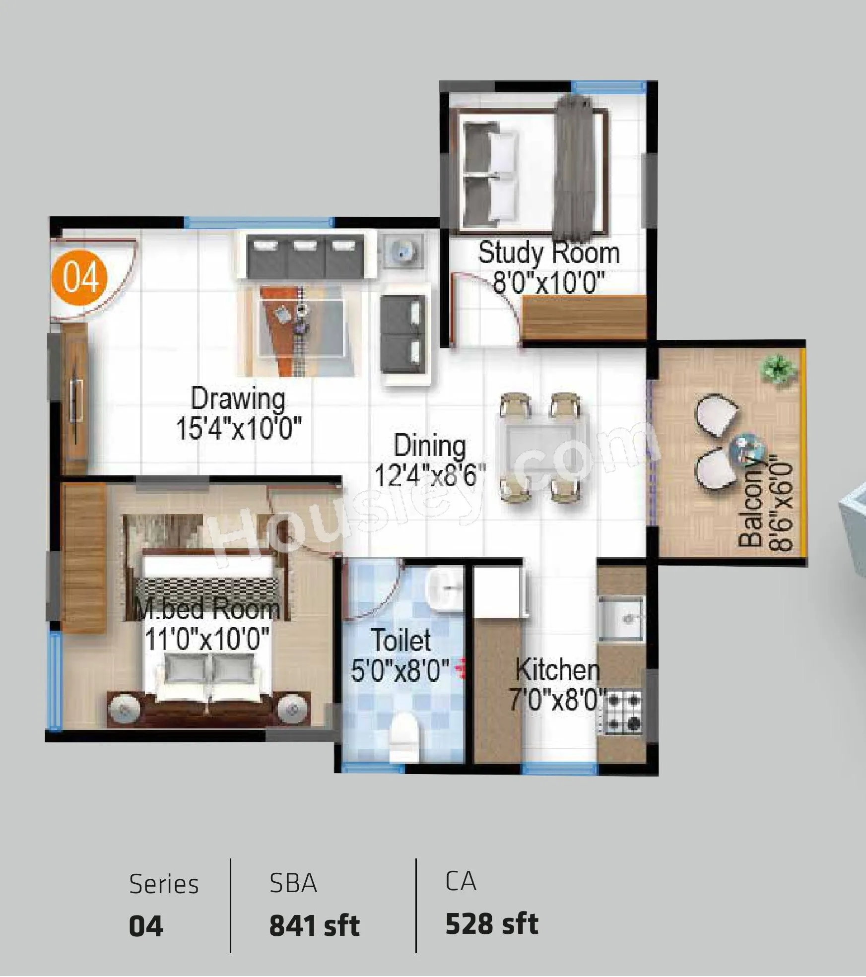 Unit plan - 528 sq.ft.