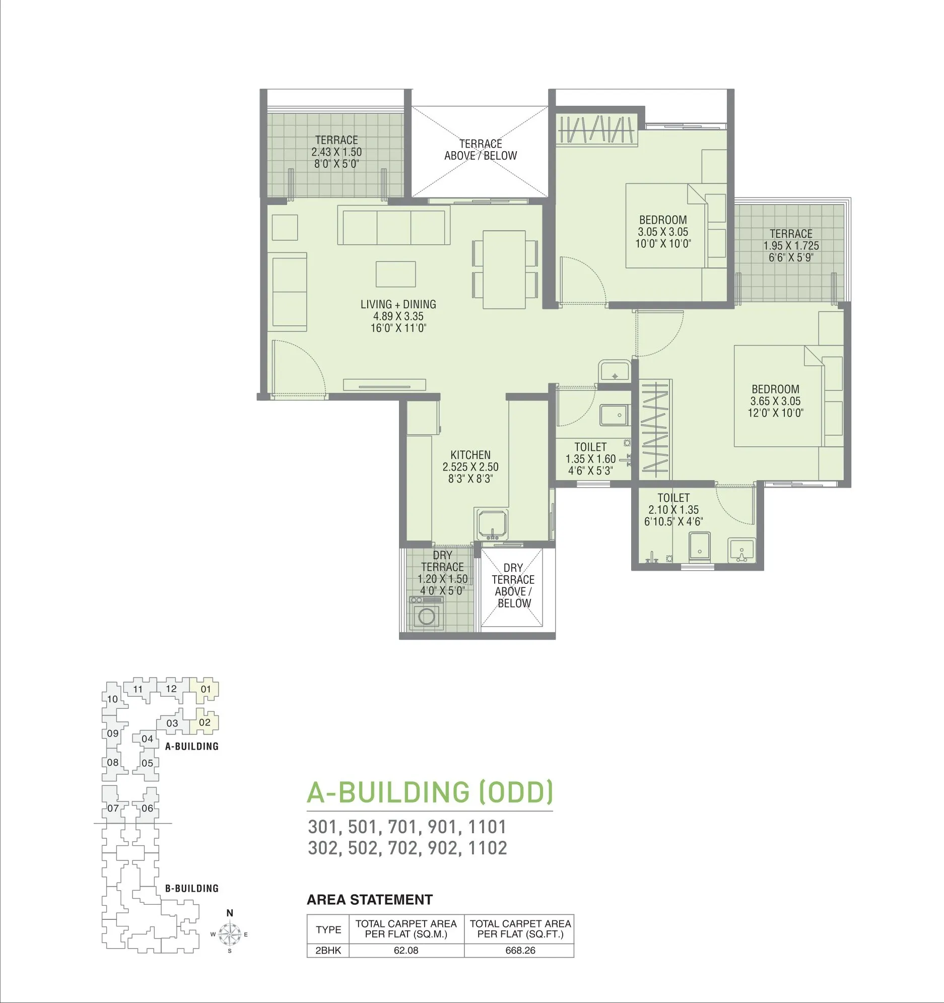 JN Adiamville Unit plan - 669 sq.ft.