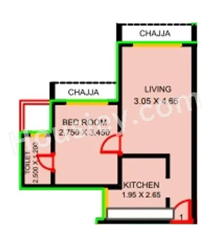 Jindal Legacy Unit plan - 344 sq.ft.