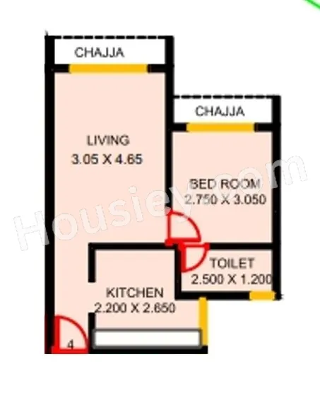 Jindal Legacy Unit plan - 387 sq.ft.