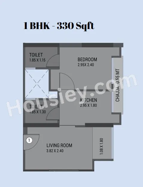 Unit plan - 330 sq.ft.