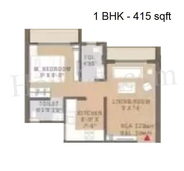 Lakshmi Lifestyle Unit plan - 415 sq.ft.