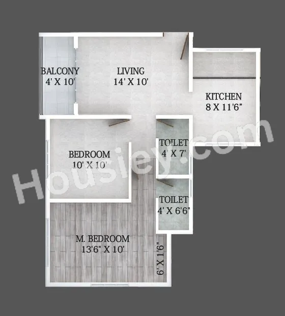 Unit plan - 636 sq.ft.