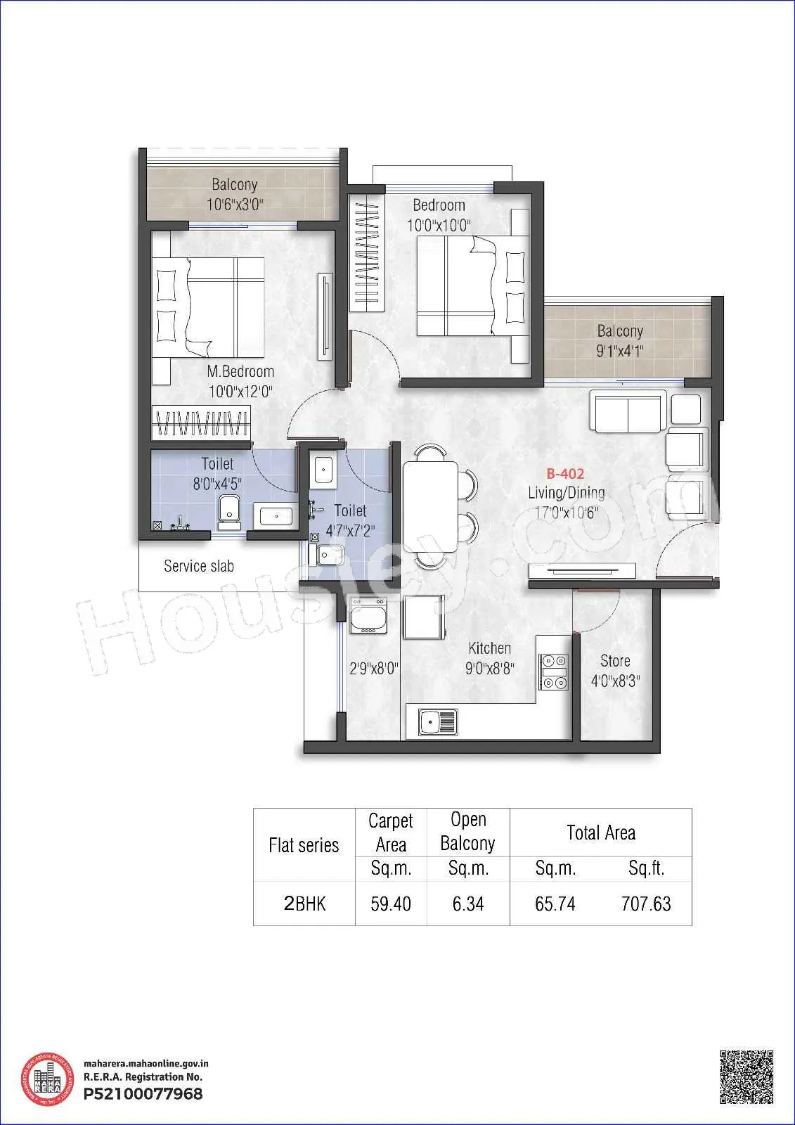 Legacy Milestone Unit plan - 707 sq.ft.