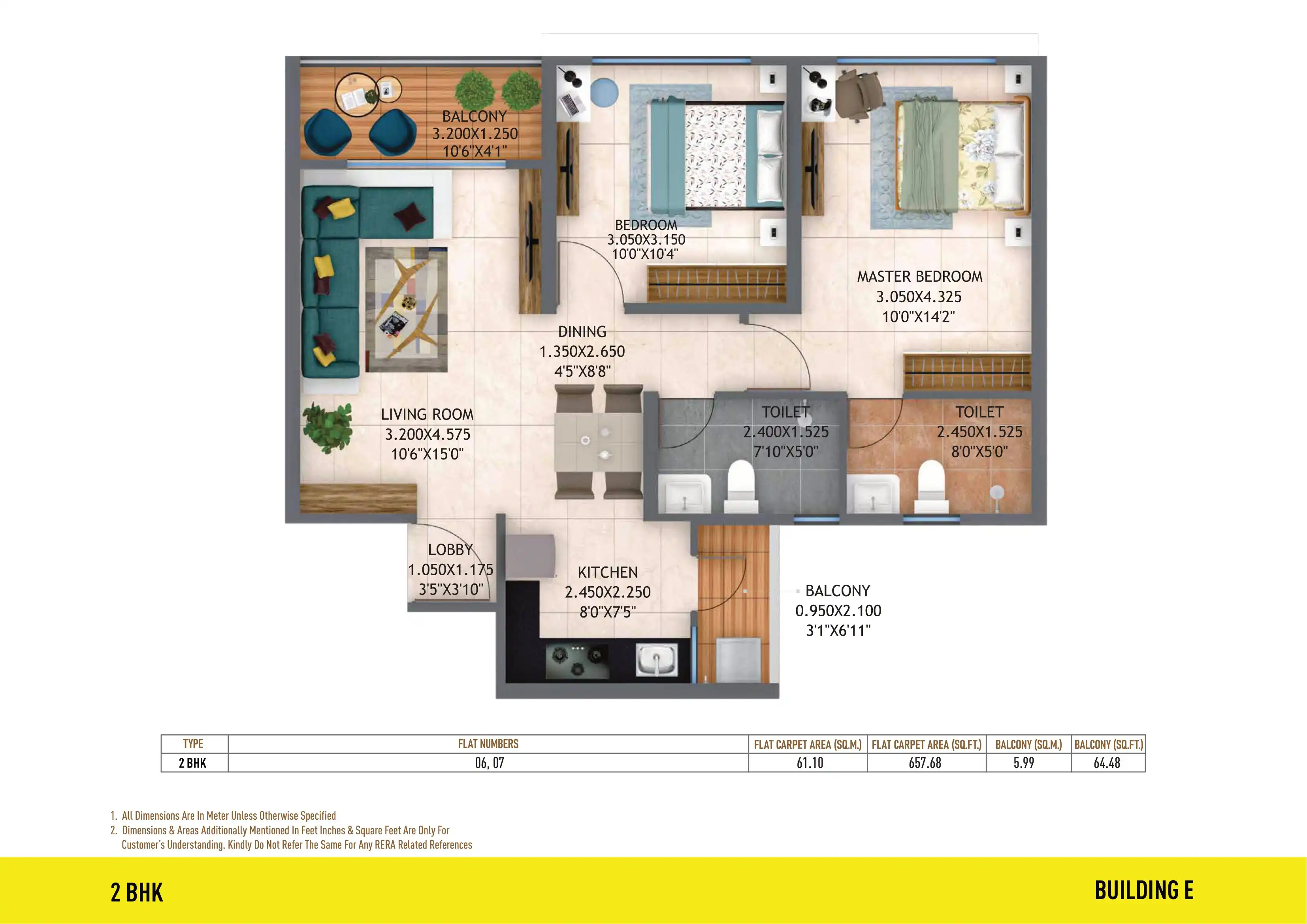 Life Republic Atmos Unit plan - 722 sq.ft.