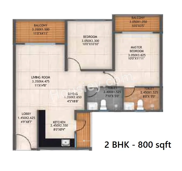 Life Republic Atmos Unit plan - 800 sq.ft.
