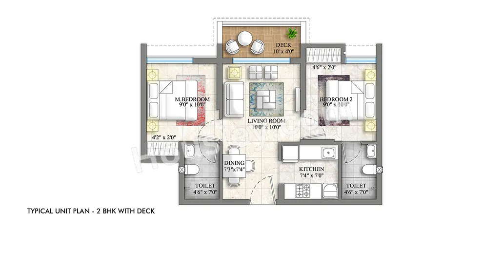 Lodha Casa Evergreen Vikhroli Unit plan - 560 sq.ft.