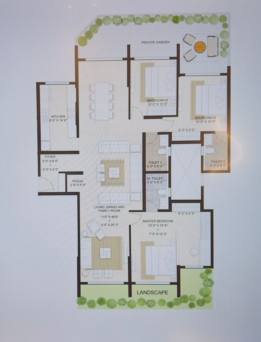 Lodha Giardino Unit plan - 1805 sq.ft.