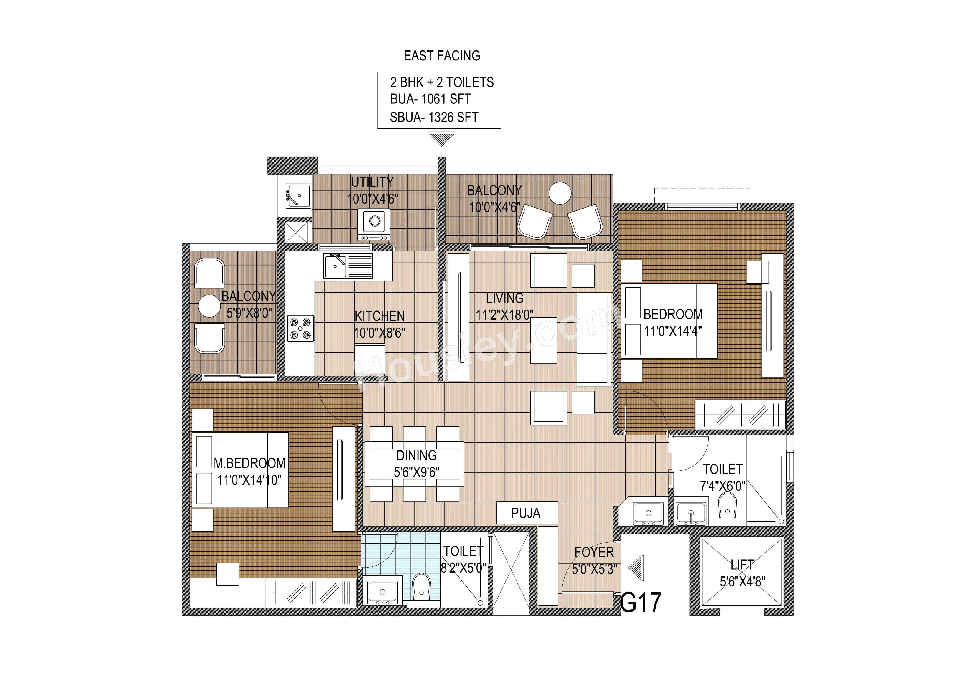MSR RR Wishtales Unit plan - 852 sq.ft.