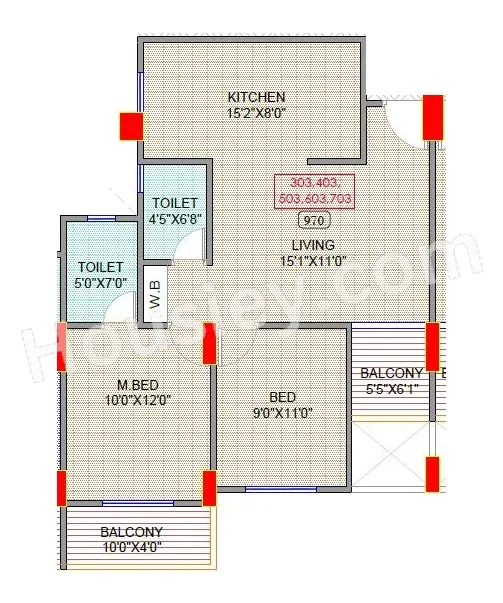 Madhavkunj Unit plan - 718 sq.ft.