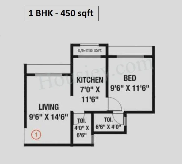 RNA NG Platinum City Unit plan - 450 sq.ft.