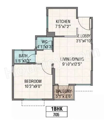 Unit plan - 366 sq.ft.