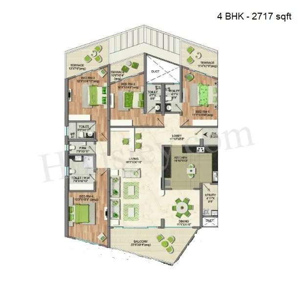 Naiknavare Eminence Unit plan - 2717 sq.ft.