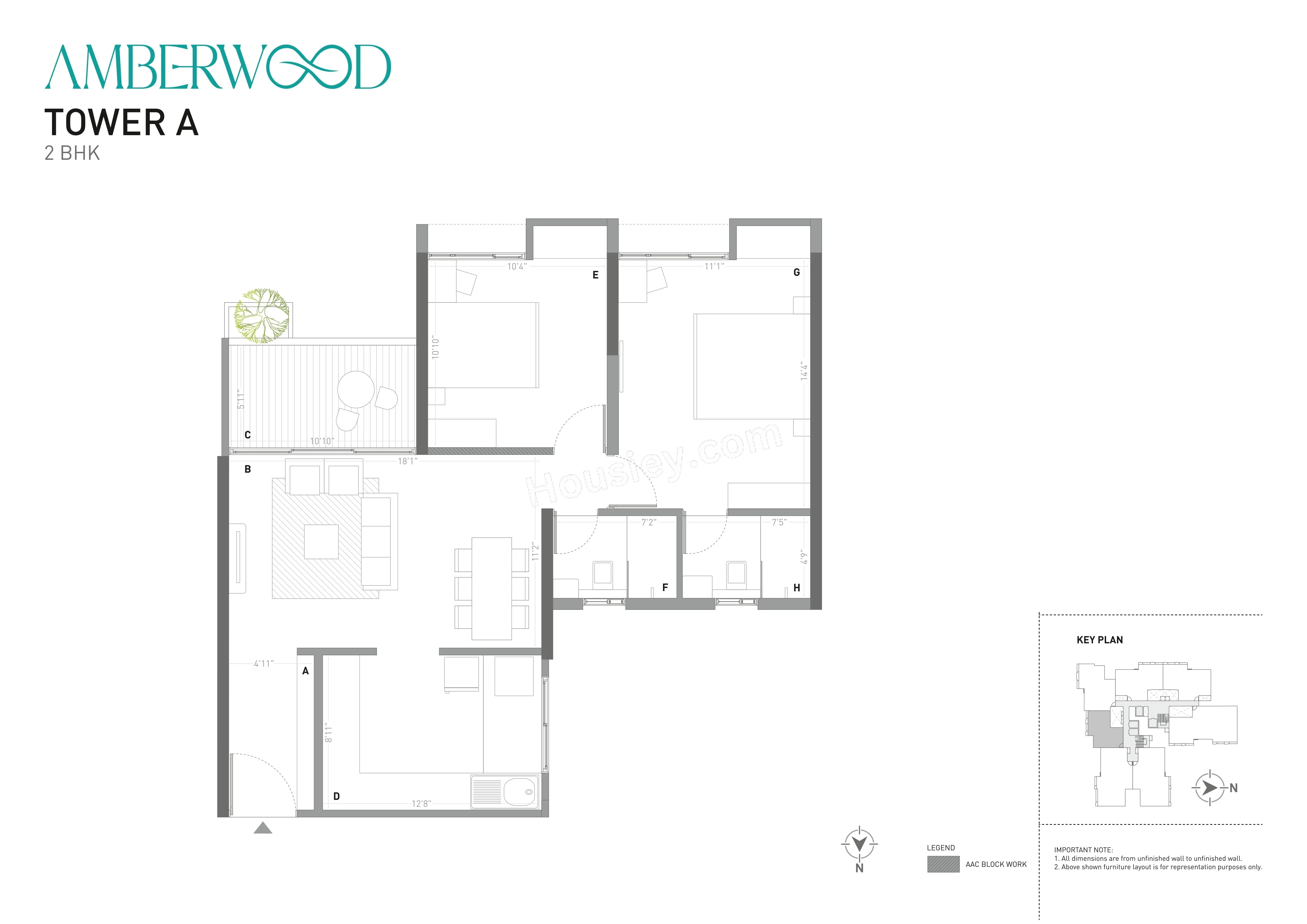Unit plan - 829 sq.ft.