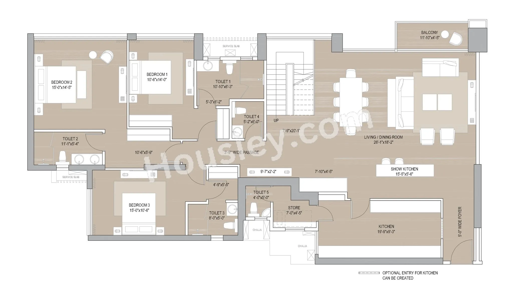 Unit plan - 1451 sq.ft.