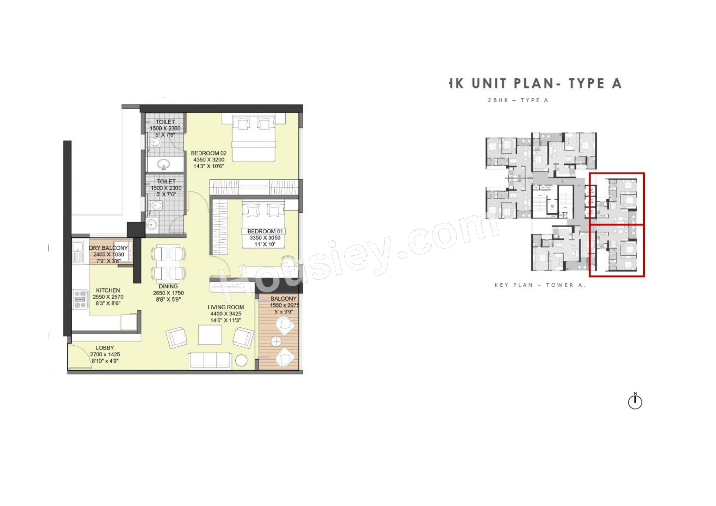 Paranjape The Ridges 41 Unit plan - 800 sq.ft.