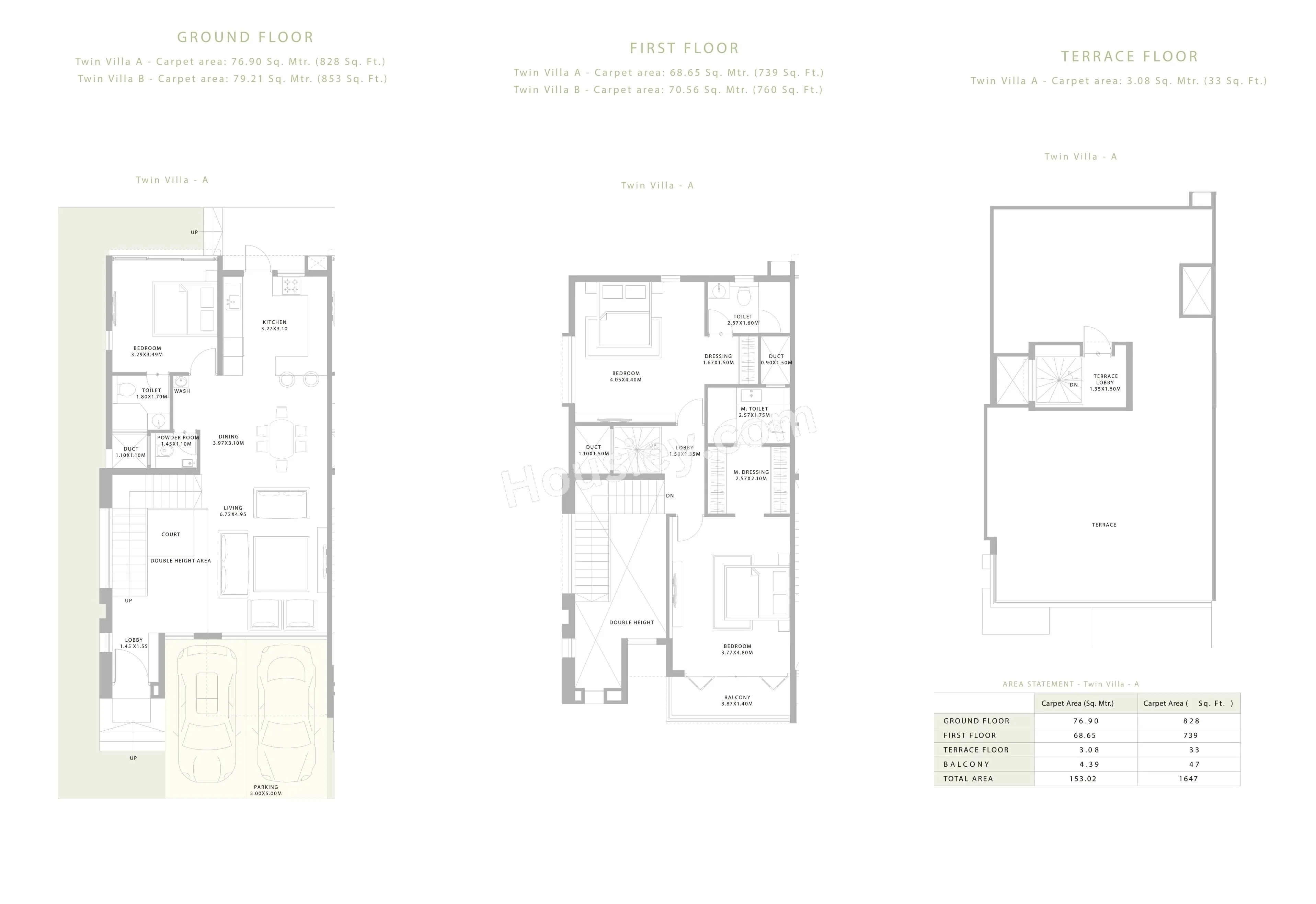 Pharande Vaarivana Unit plan - 1647 sq.ft.