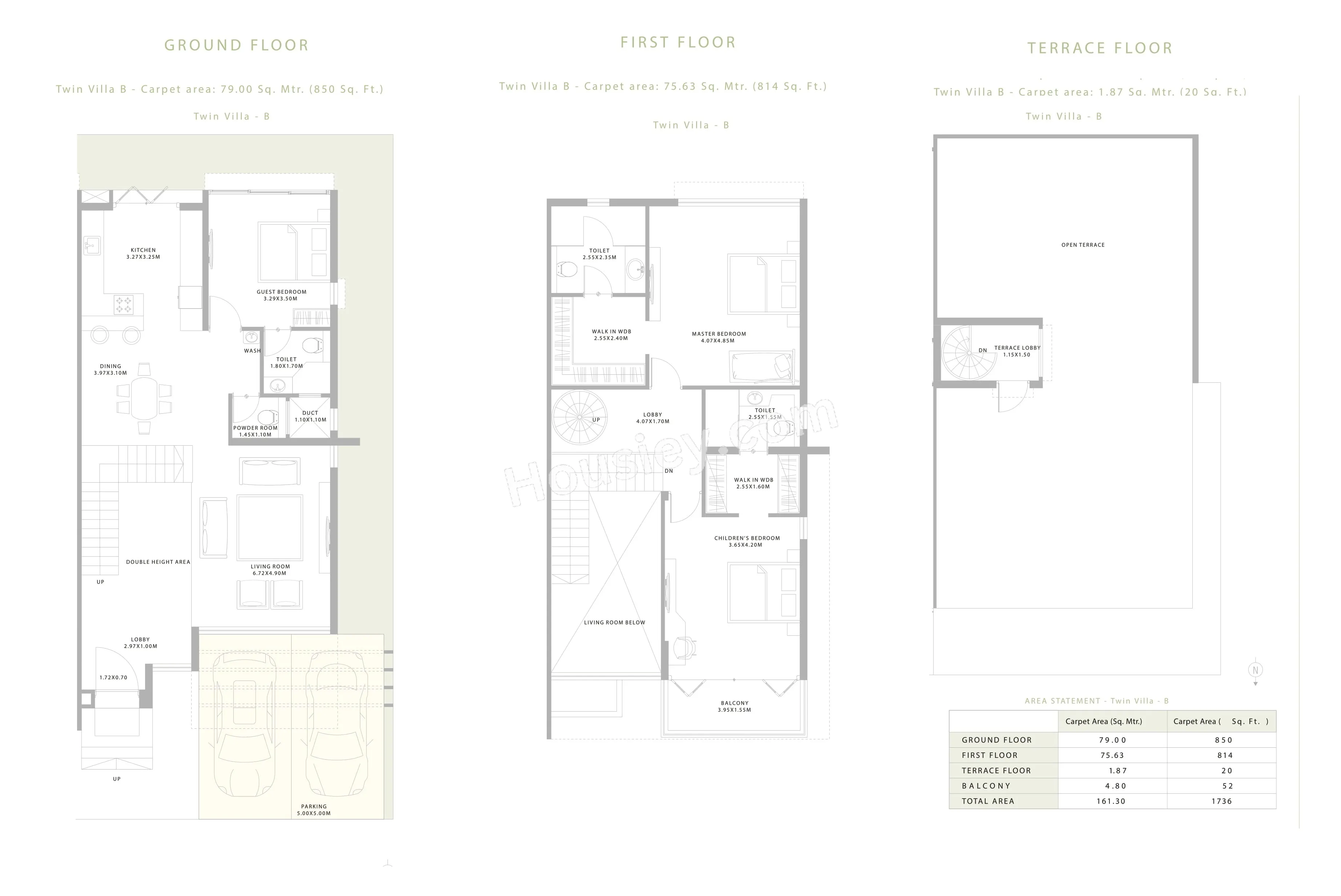 Pharande Vaarivana Unit plan - 1736 sq.ft.