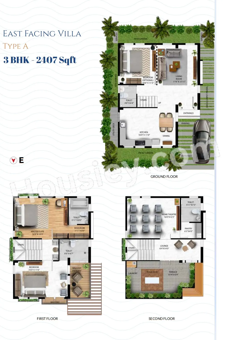 Preeti Iksa Ville Unit plan - 2045 sq.ft.