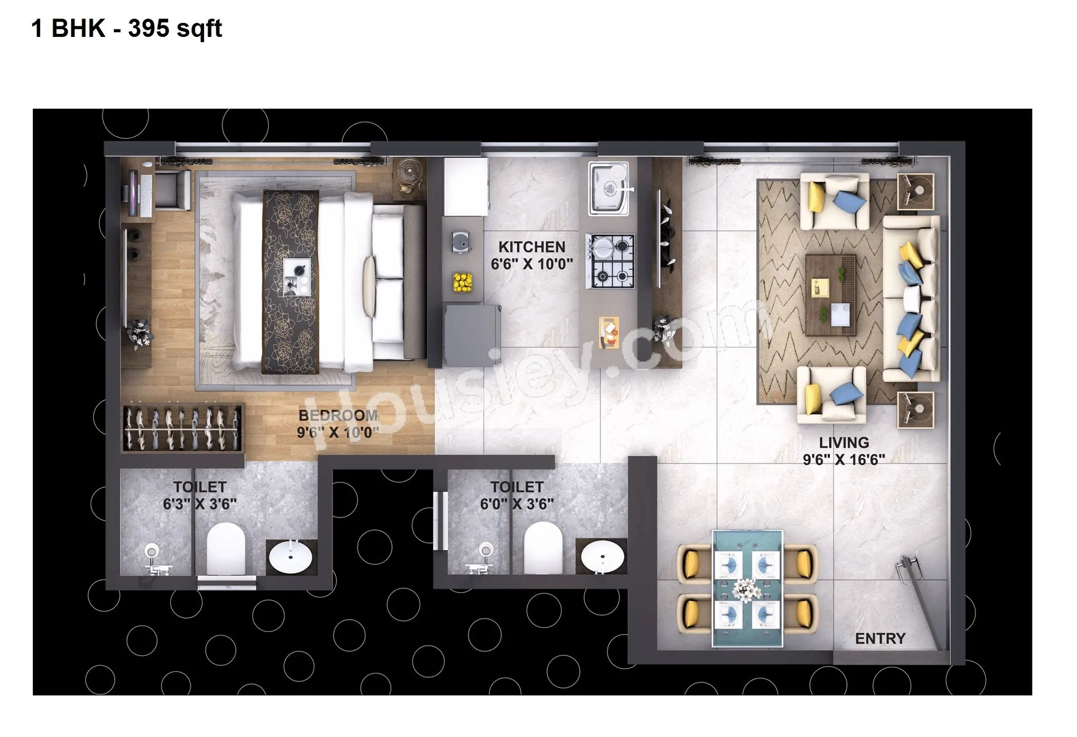 Puneet Shivalaya Unit plan - 395 sq.ft.