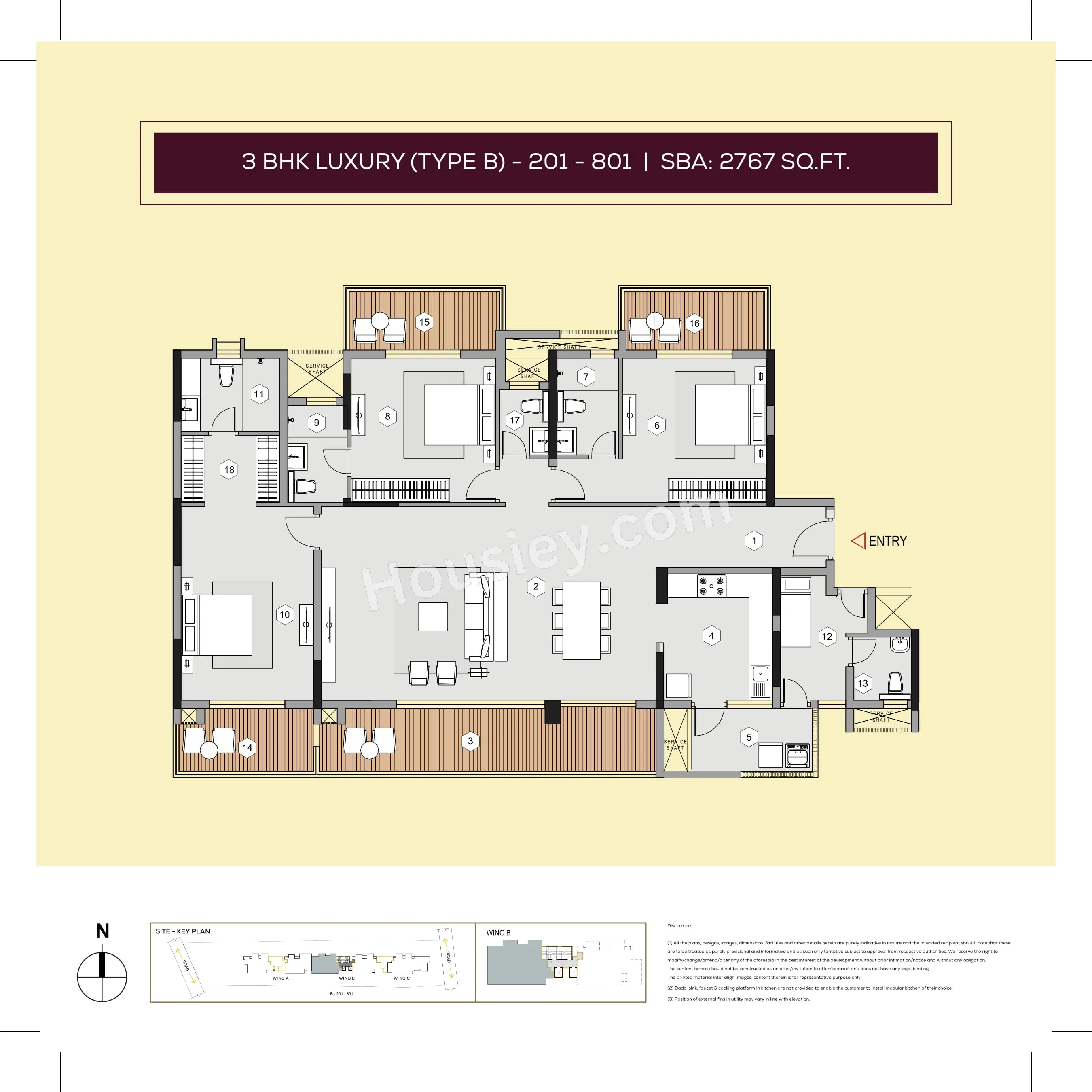 Purva Meraki Unit plan - 1469 sq.ft.