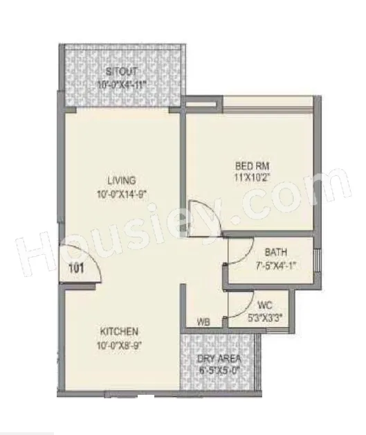 RKL Lunkad Shivpuram Unit plan - 536 sq.ft.