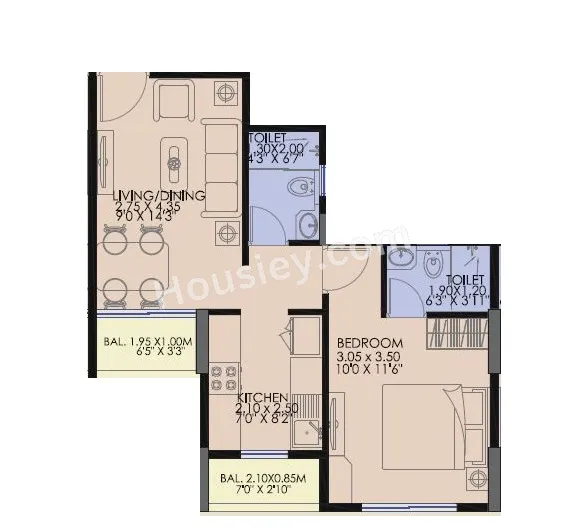 Unit plan - 441 sq.ft.