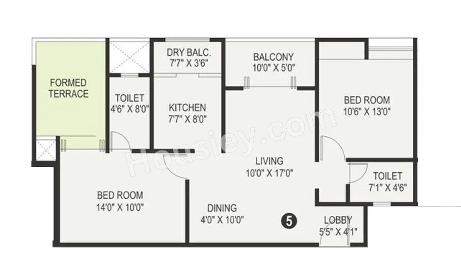 Ravima Newton Unit plan - 847 sq.ft.