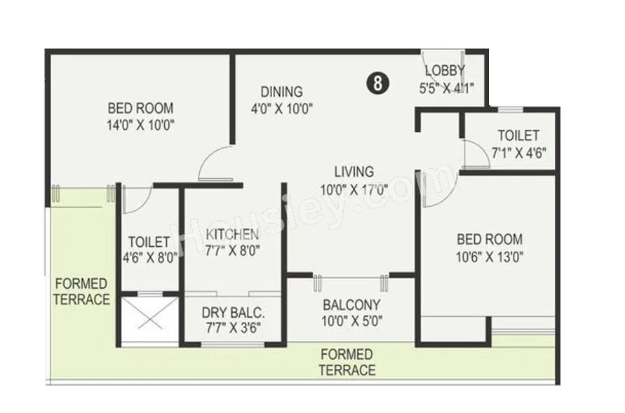 Ravima Newton Unit plan - 924 sq.ft.