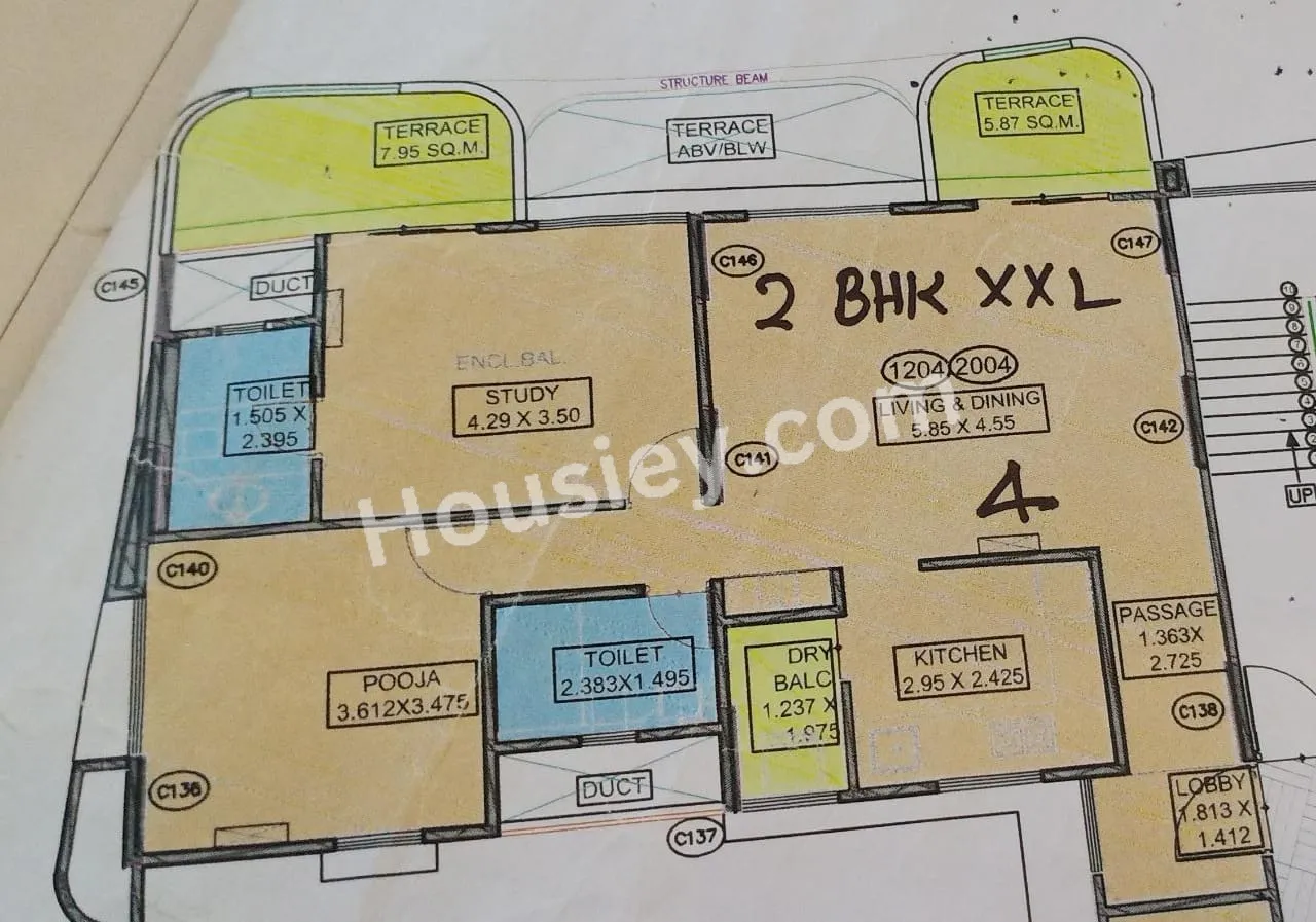 Royal Velstand Unit plan - 1060 sq.ft.