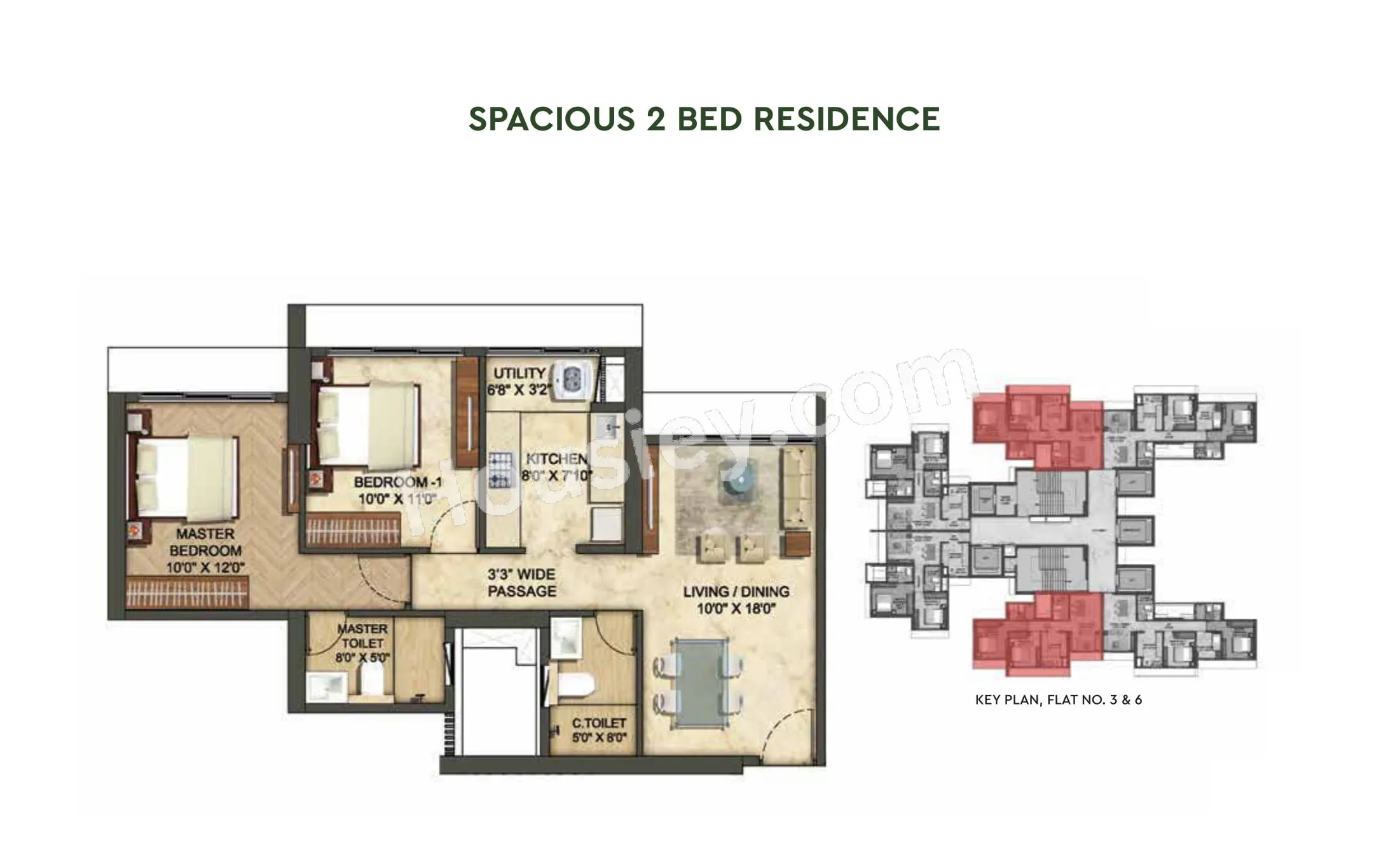 Unit plan - 666 sq.ft.