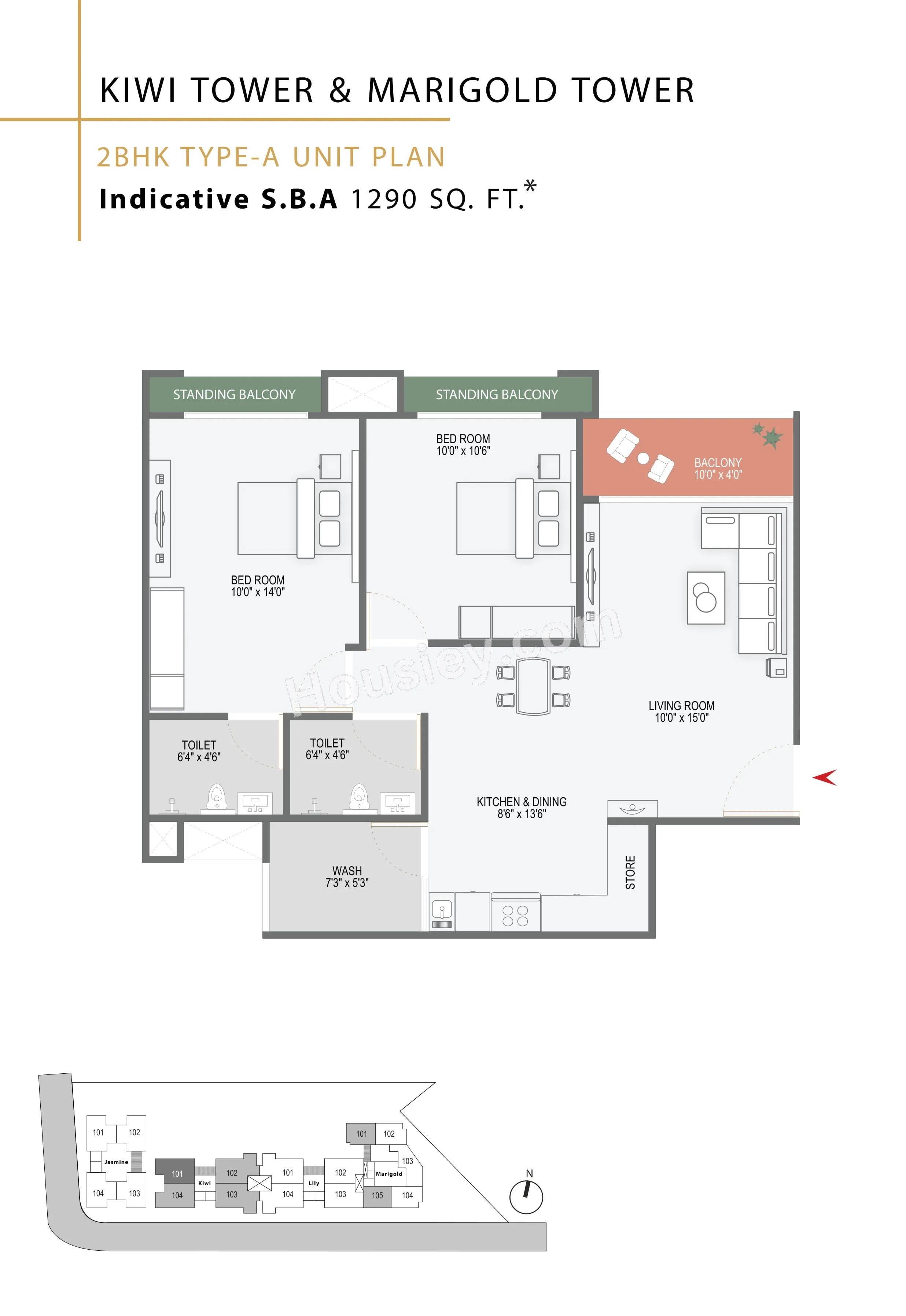 SP Epitome Unit plan - 709 sq.ft.