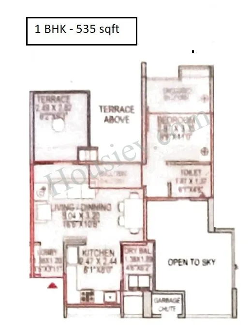 Unit plan - 535 sq.ft.