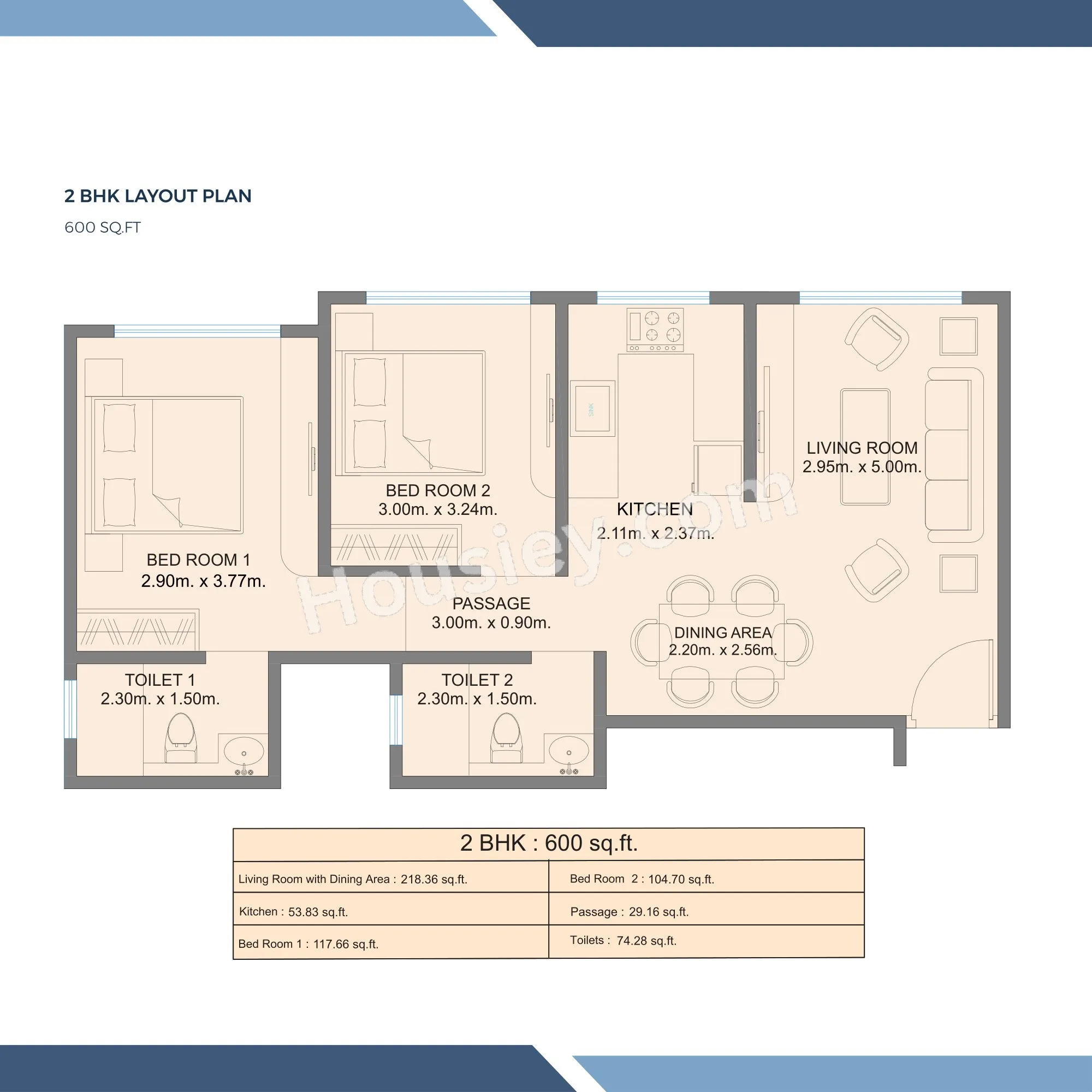 Sajay Shree Suryodaya Unit plan - 600 sq.ft.