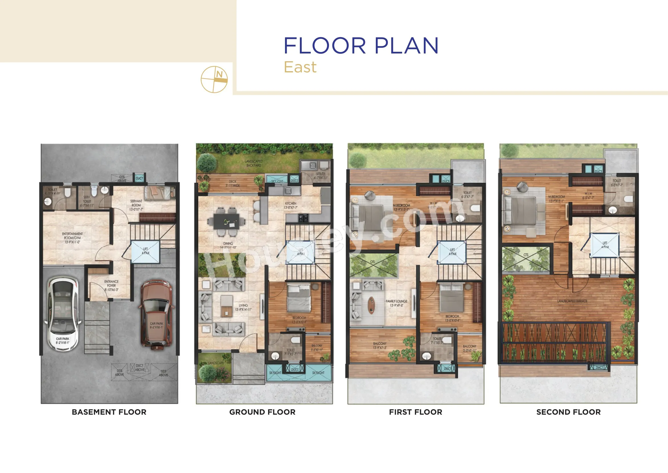 Sattva La Vita Unit plan - 2579 sq.ft.