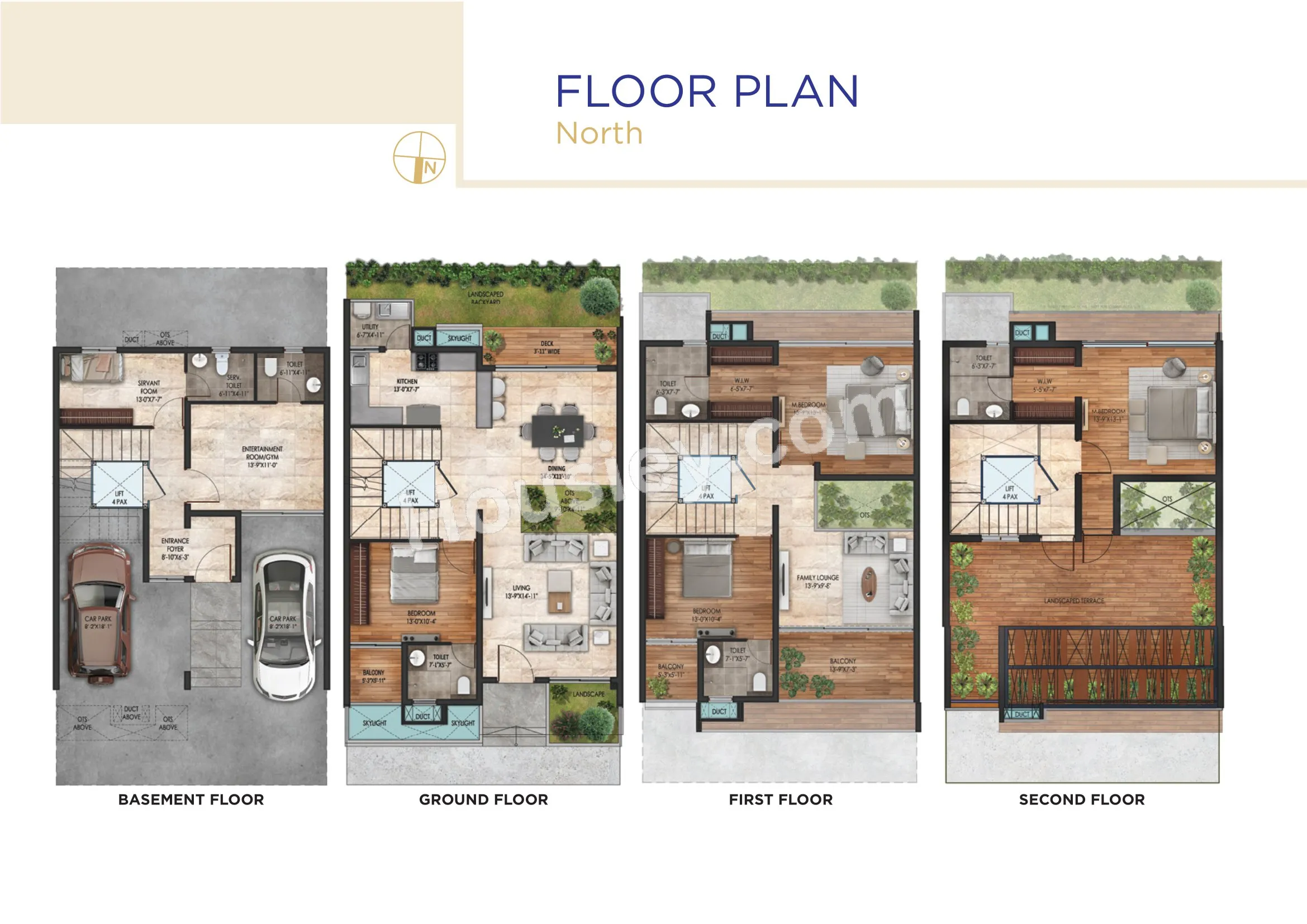 Sattva La Vita Unit plan - 2509 sq.ft.