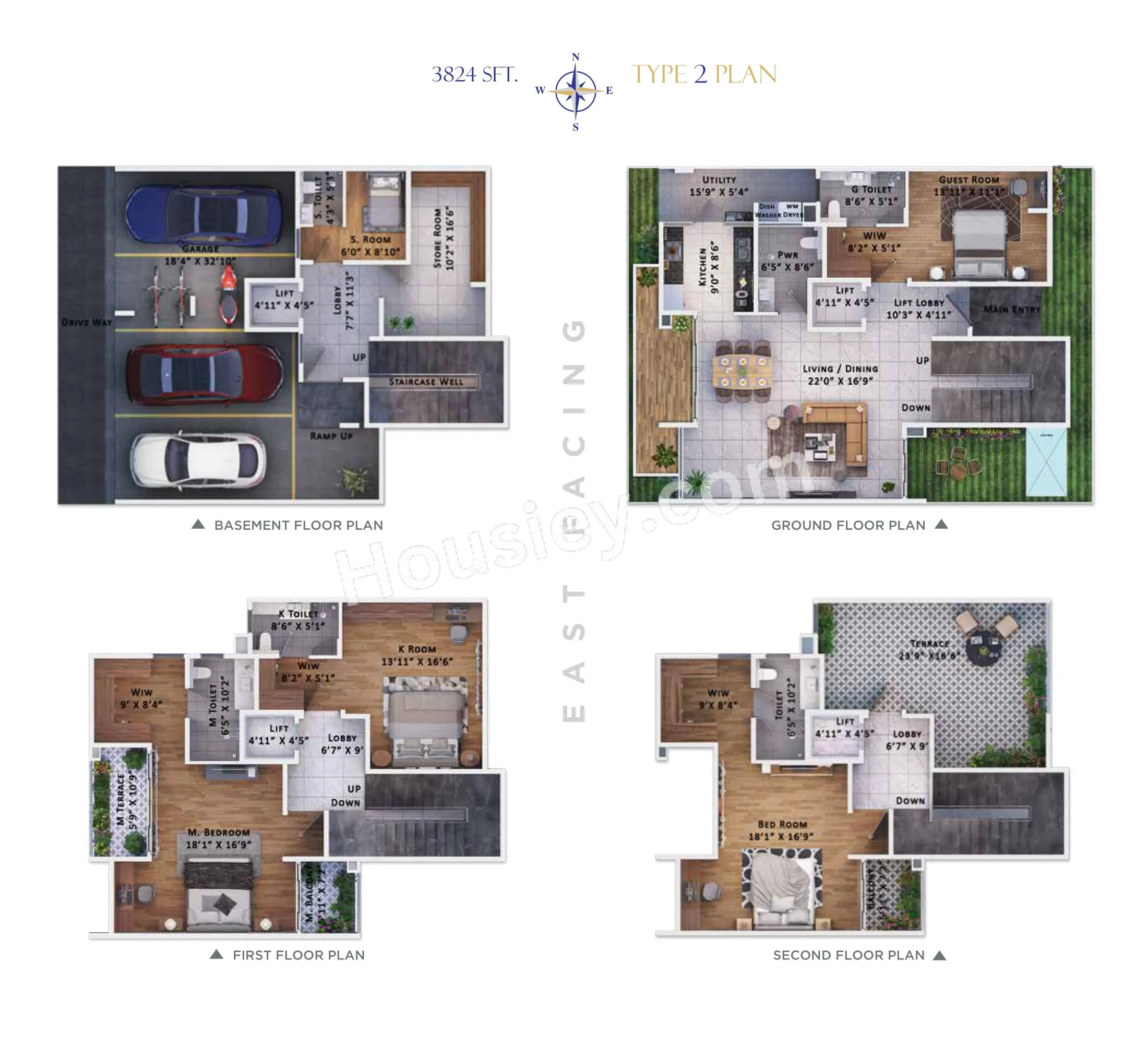 Sattva Springs Unit plan - 2989 sq.ft.