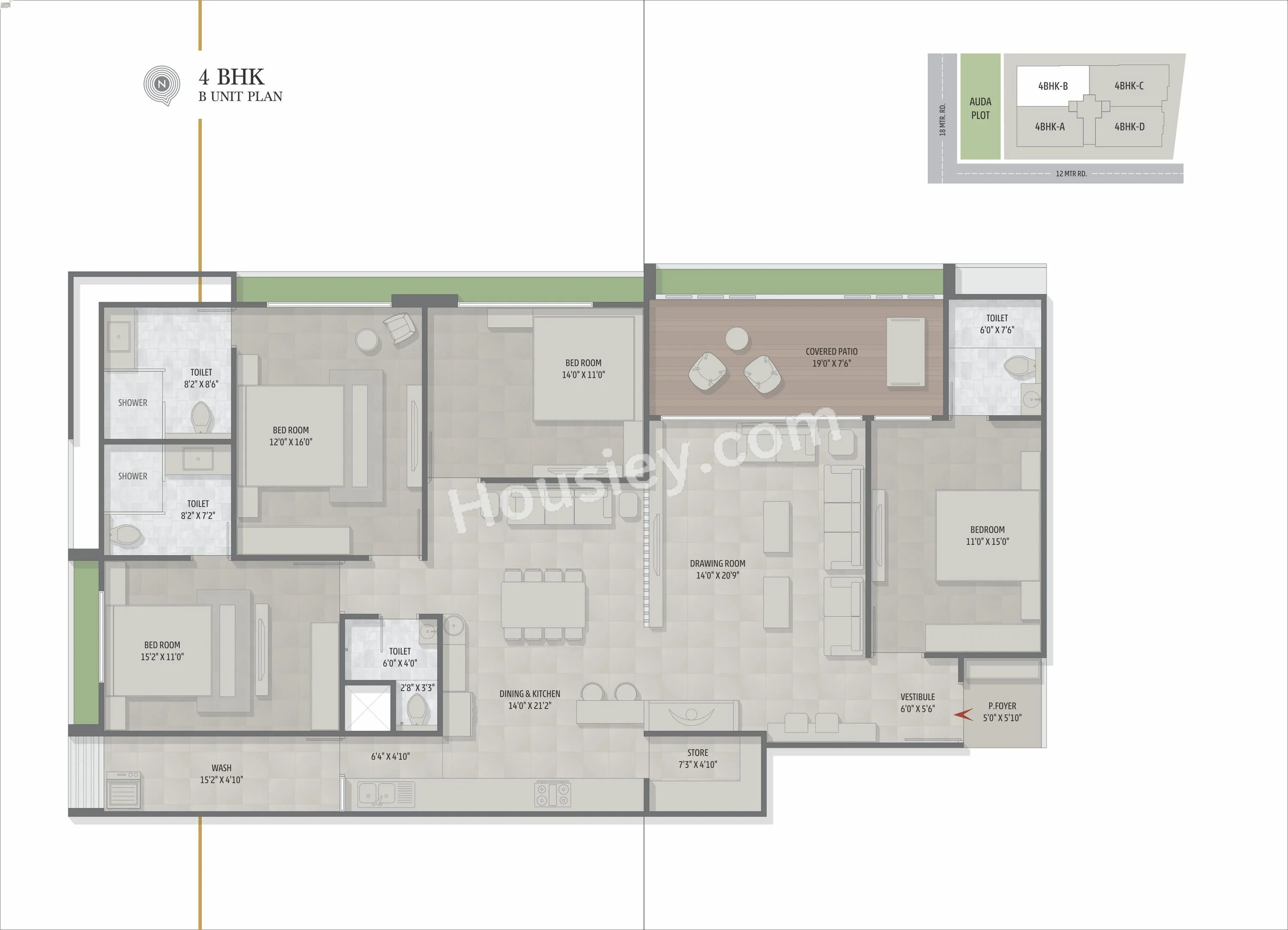 Shakti Essence 51 Unit plan - 1952 sq.ft.