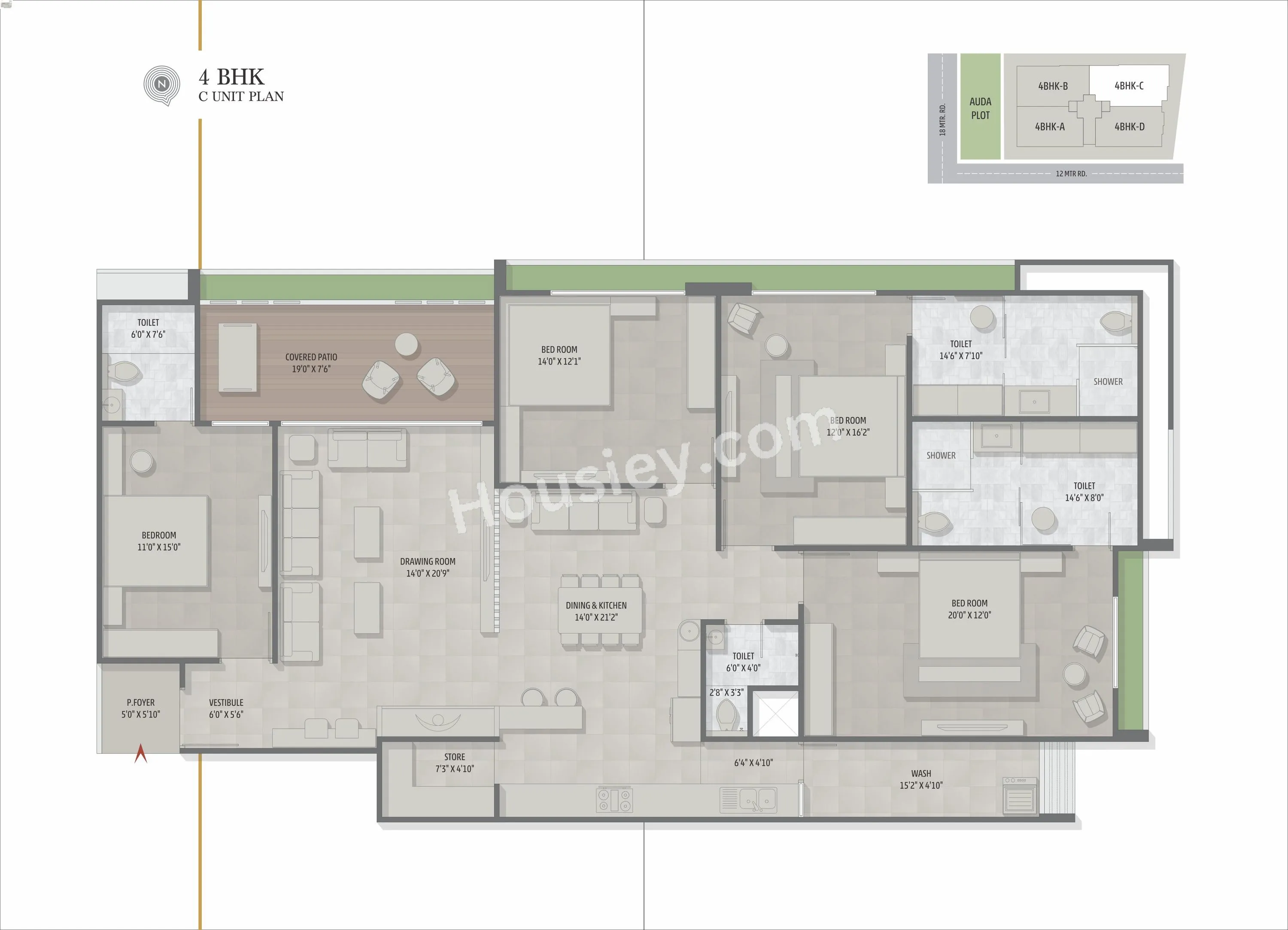 Shakti Essence 51 Unit plan - 2117 sq.ft.
