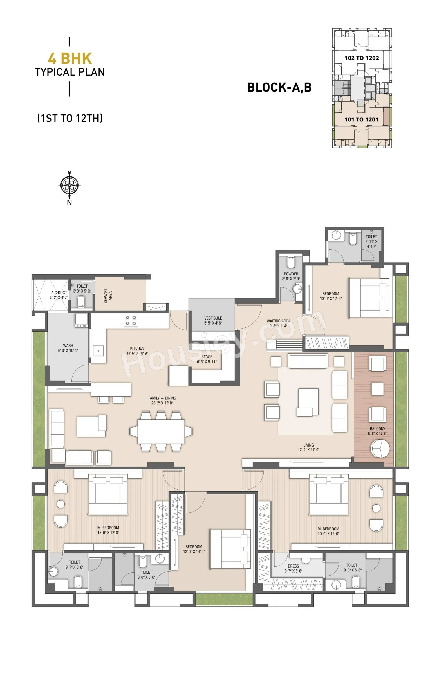 Unit plan - 2011 sq.ft.
