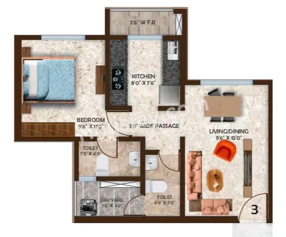 Shivnath Habitat Unit plan - 453 sq.ft.
