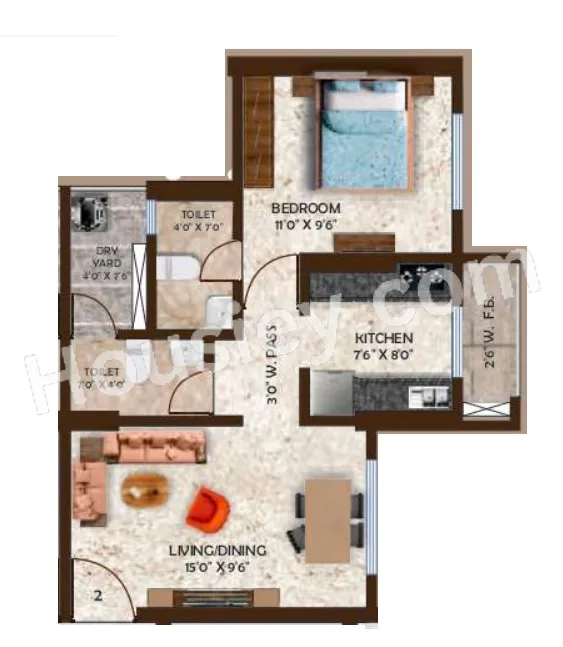 Shivnath Habitat Unit plan - 458 sq.ft.