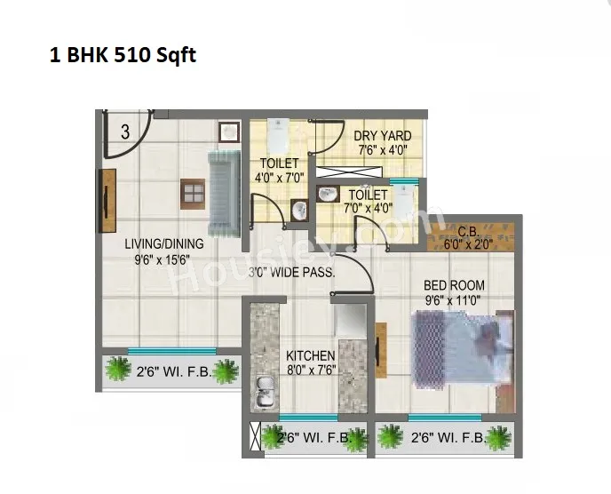 Shivnath Habitat Unit plan - 510 sq.ft.