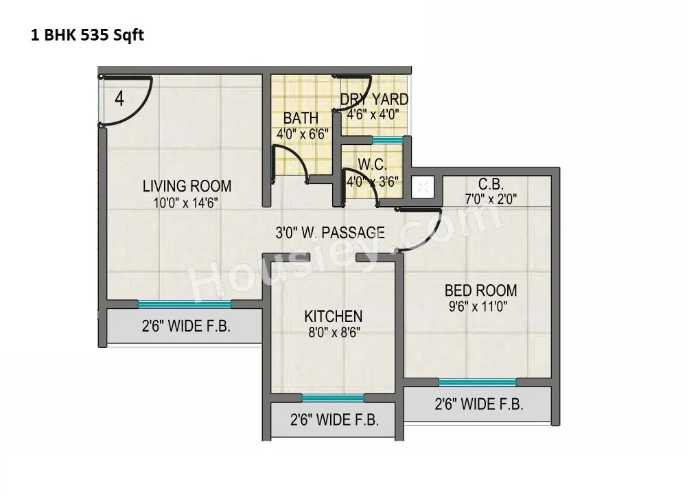 Shivnath Habitat Unit plan - 535 sq.ft.