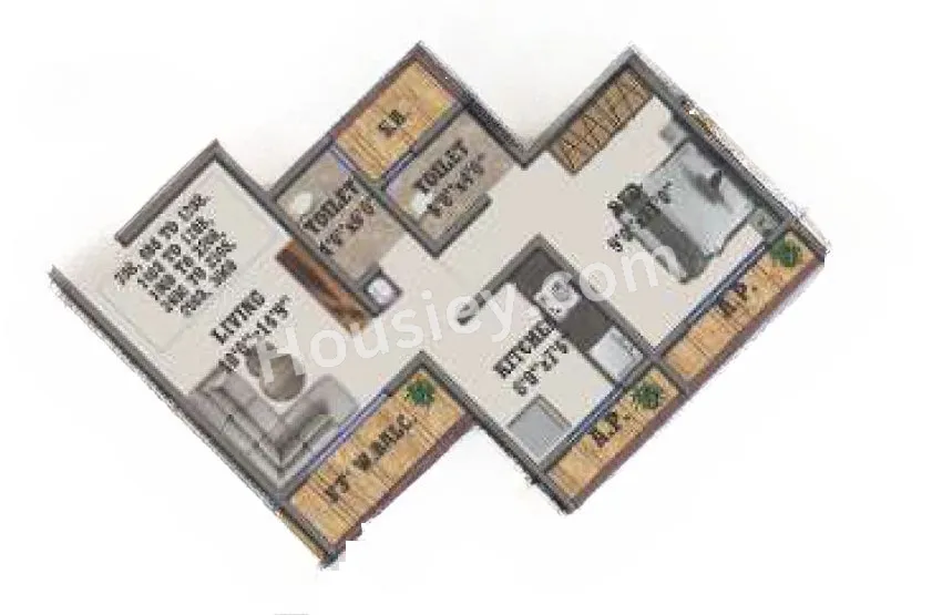 Siyara Heights Unit plan - 506 sq.ft.