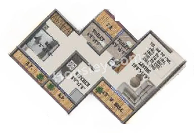 Siyara Heights Unit plan - 508 sq.ft.