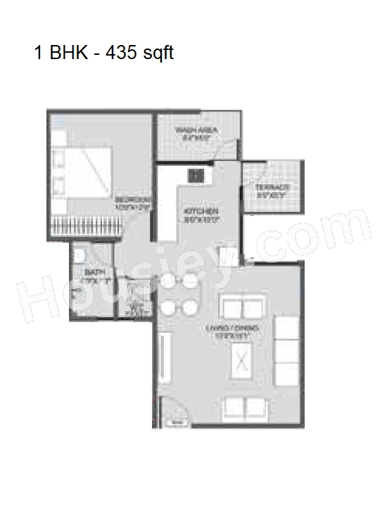 Skyi Pelican Unit plan - 435 sq.ft.