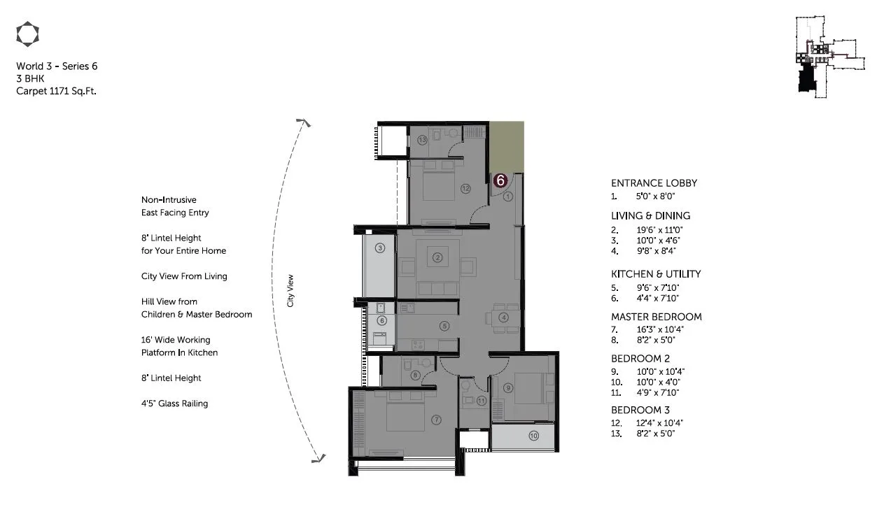 Unit plan - 1171 sq.ft.