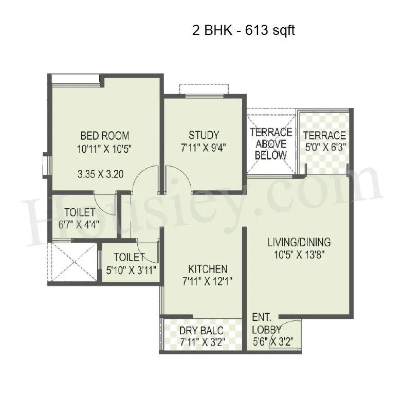 Splendid Park Unit plan - 613 sq.ft.